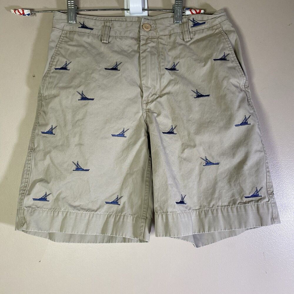 Vineyard Vines Shorts Mens 30 Embroidered Boats Yachts Nautical Preppy Coastal
